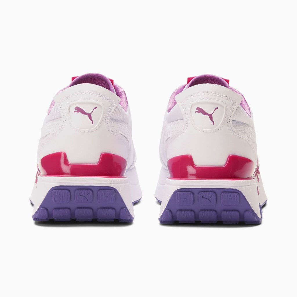 White / Spring Crocus Puma Puma X Bratz Cruise Rider Jr Girls' Sneakers | 8079RDOWJ