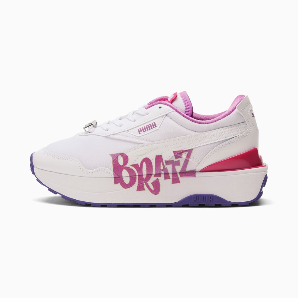 White / Spring Crocus Puma Puma X Bratz Cruise Rider Jr Girls\' Sneakers | 8079RDOWJ