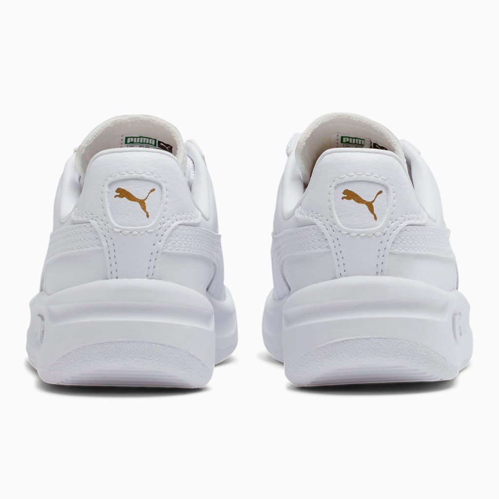 White / Team Gold Puma GV Special Little Girls' Sneakers | 9854SYEPU