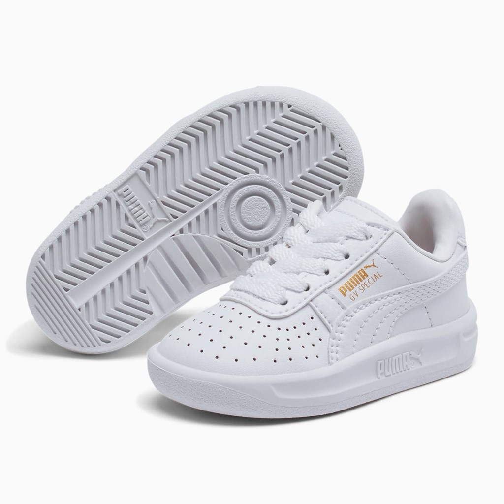 White / Team Gold Puma GV Special Toddler Boys' Sneakers | 3295JHZQP