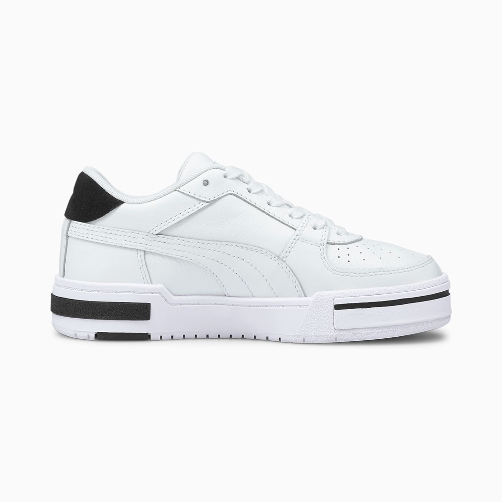 White / White / Black Puma CA Pro Heritage JR Boys' Sneakers | 6891ANETR