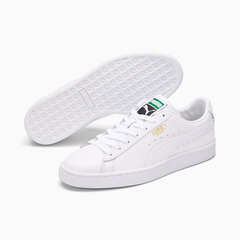 White White Puma Basket Classic XXI Women's Sneakers | 2514QTVFP