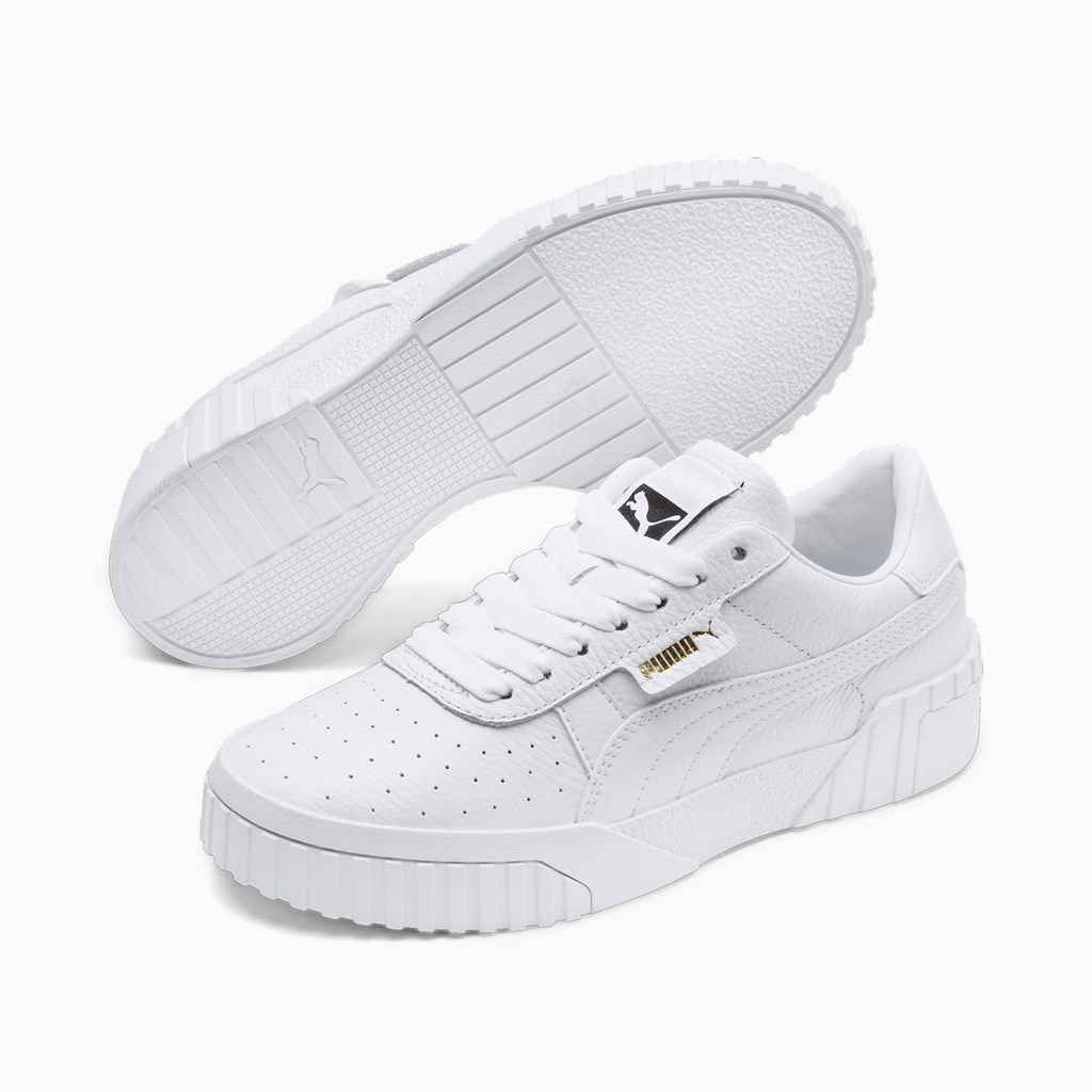 White White Puma Cali  Women's Sneakers | 5960IZJQB