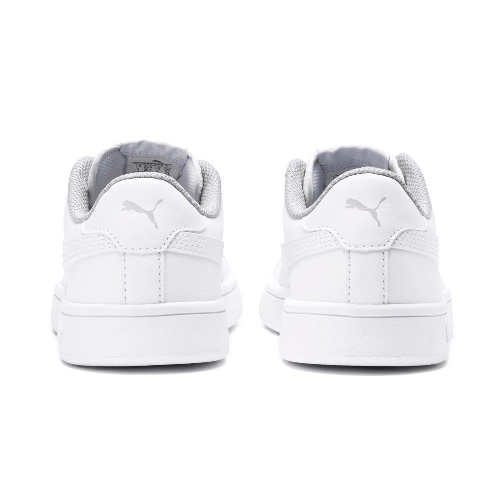 White / White Puma PUMA Smash v2 Leather JR Boys' Sneakers | 4816KNJHF