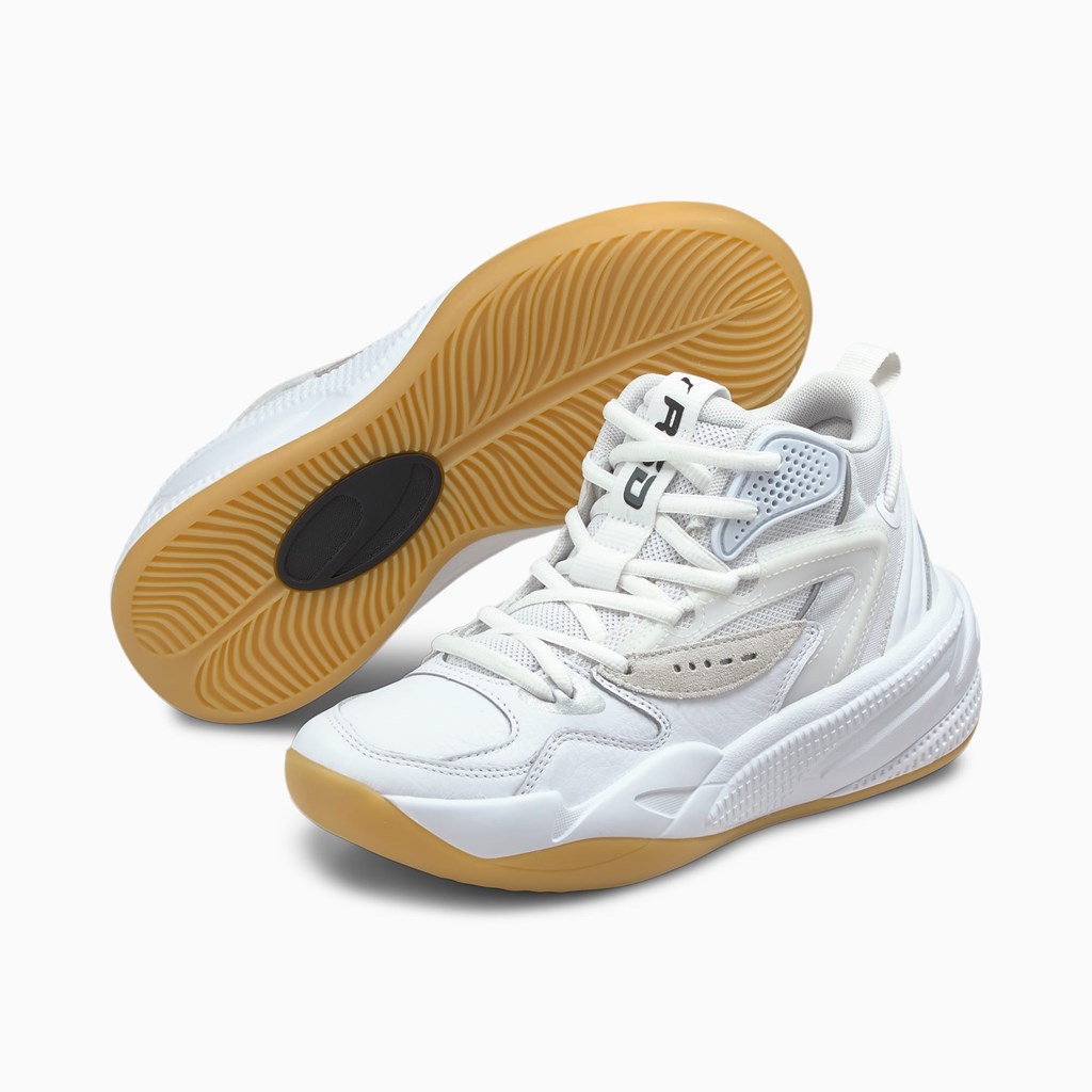 White / White Puma RS-DREAMER 2 "The White Jointz" JR Girls' Basketball Shoes | 0896BGPEY