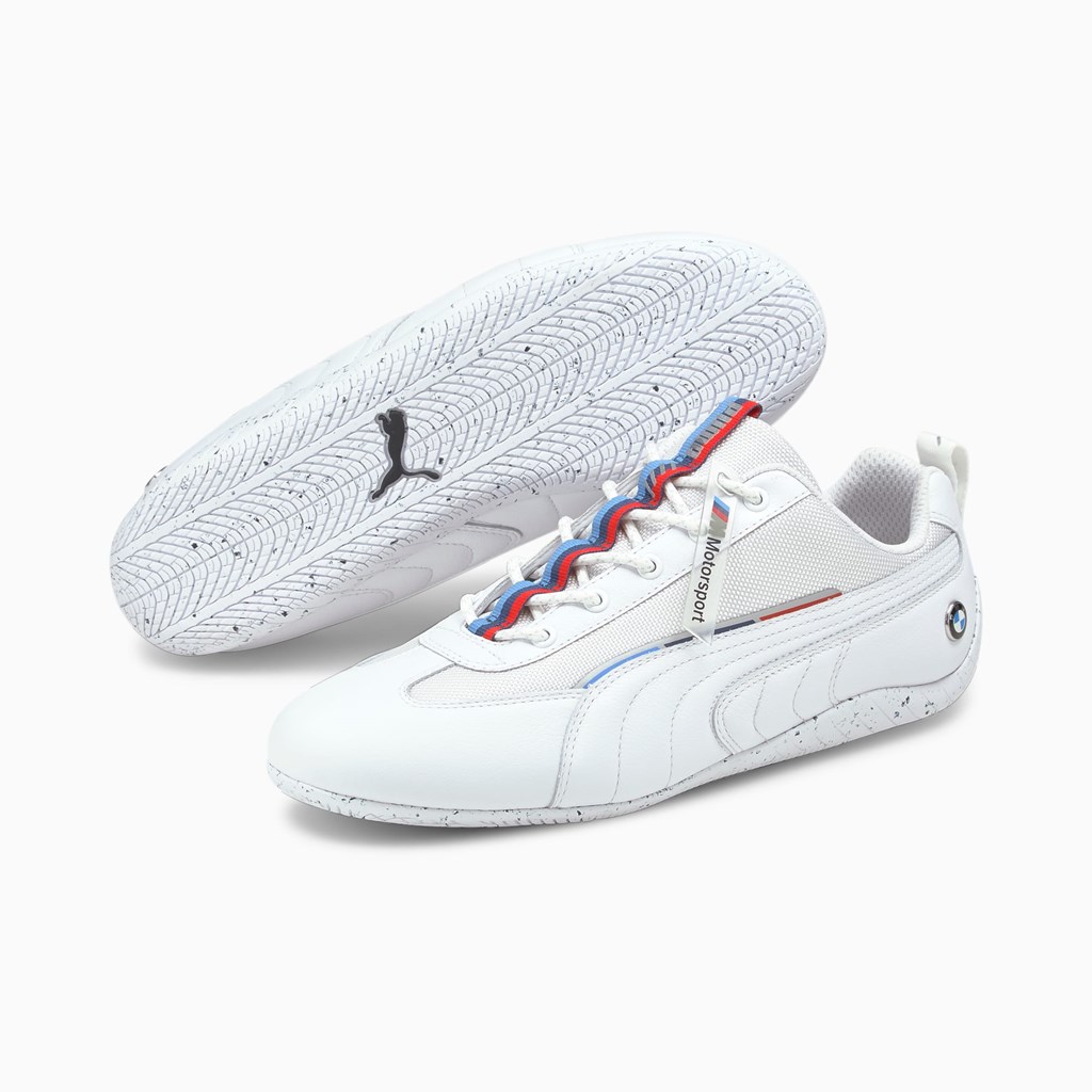 White / White / White Puma BMW M Motorsport Speedcat Men's Sneakers | 2654WEOZY