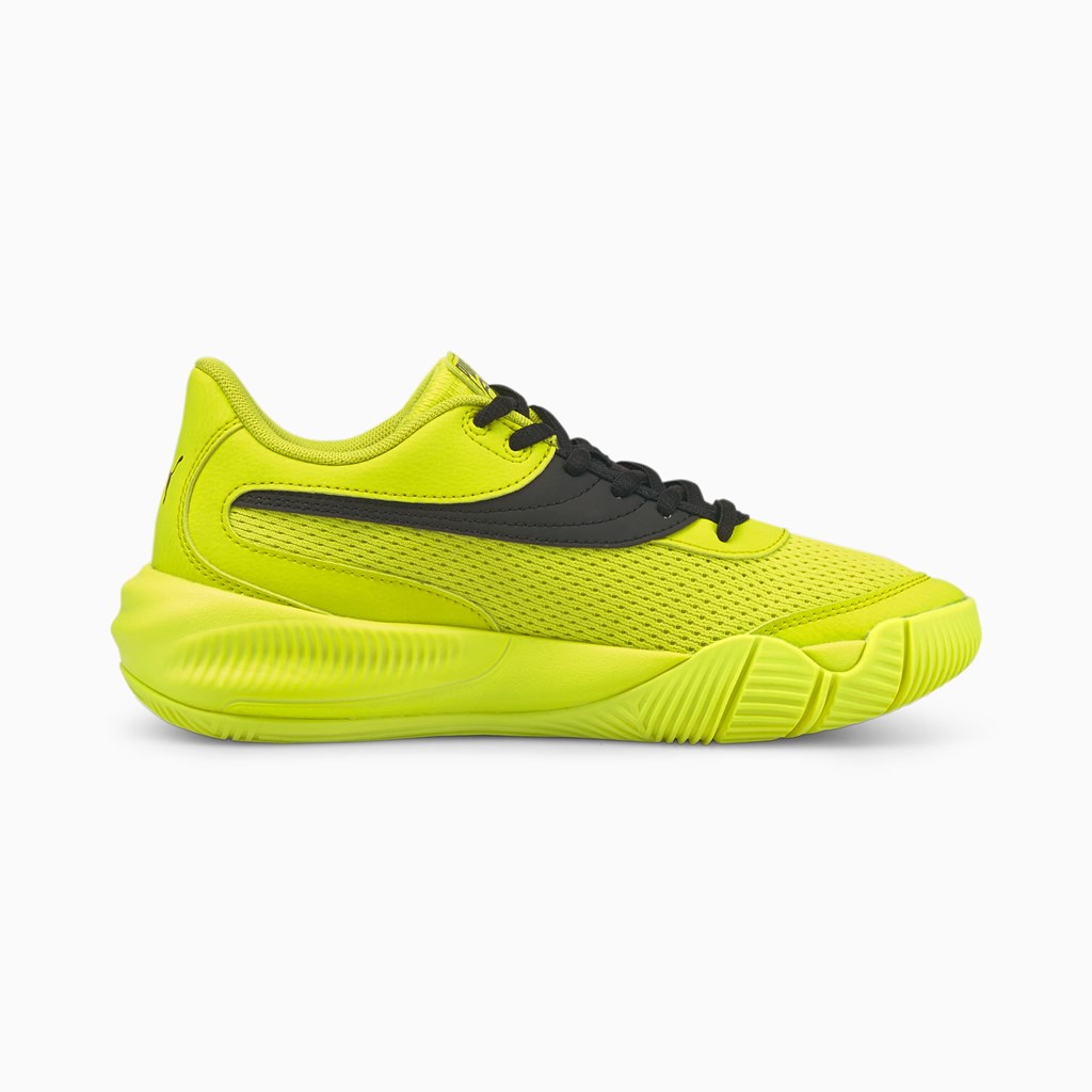 Yellow Glow / Black Puma Triple Basketball Jr Girls' Basketball Shoes | 3602SNVPF