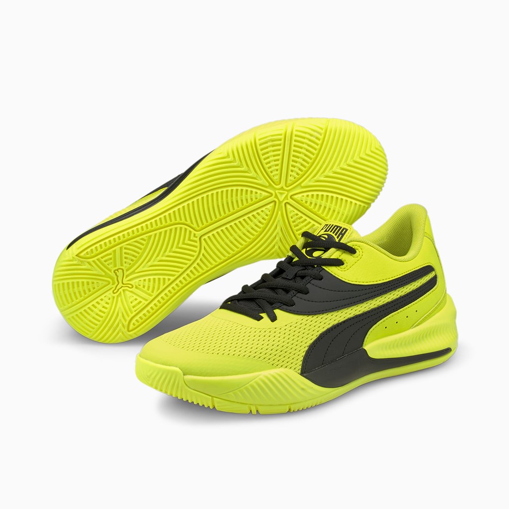 Yellow Glow / Black Puma Triple Basketball Men's Sneakers | 8536BYPCT