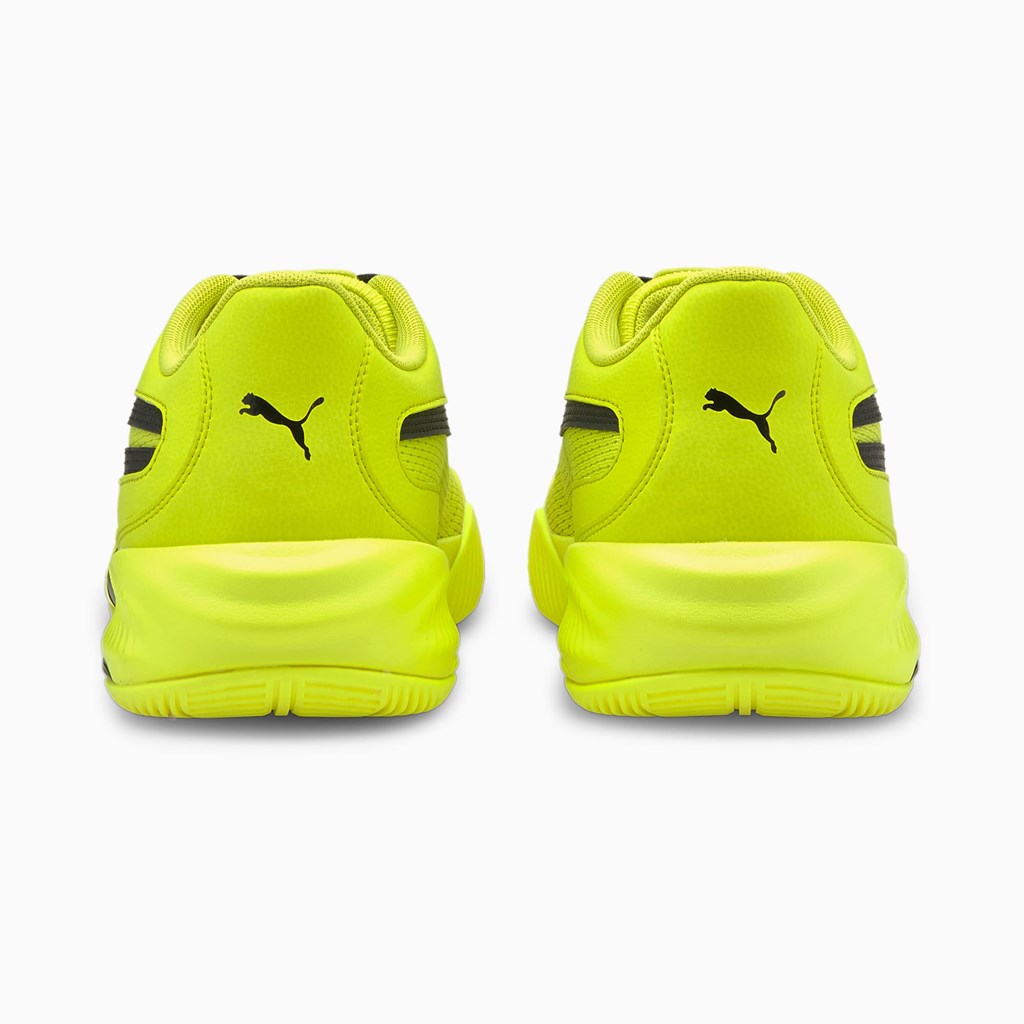 Yellow Glow / Black Puma Triple Basketball Men's Sneakers | 8536BYPCT