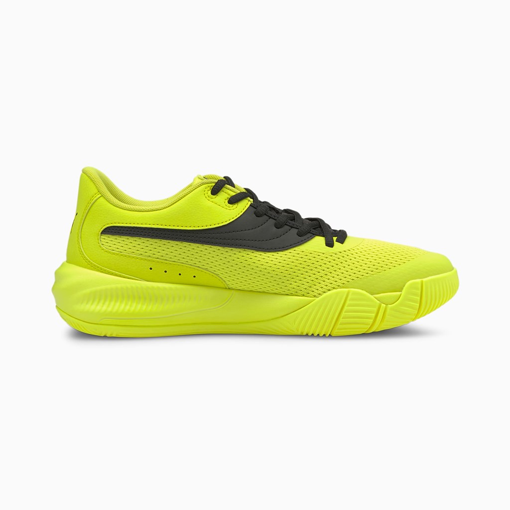 Yellow Glow / Black Puma Triple Basketball Men's Sneakers | 8536BYPCT