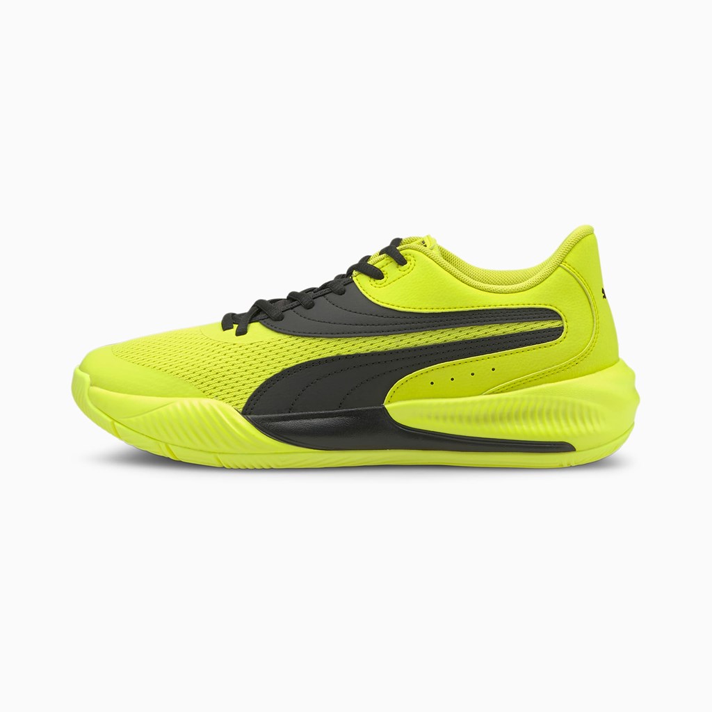 Yellow Glow / Black Puma Triple Basketball Men\'s Sneakers | 8536BYPCT