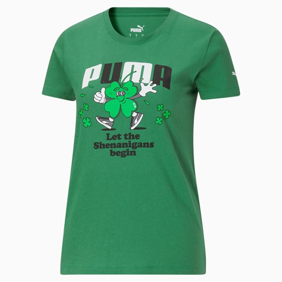 Amazon Green Puma Paddy Shenanigans Women's Tee | 4251ZBQUN