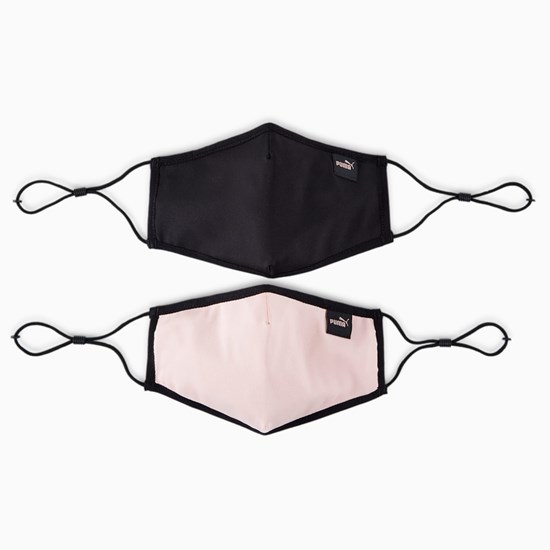 Apricot Blush Black Puma PUMA Core Face (Set of 2) Women's Mask | 3786NKABW