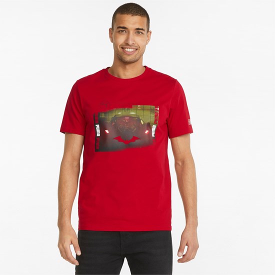 Barbados Cherry Puma PUMA x BATMAN Graphic Men's Tee | 7024SRQYD