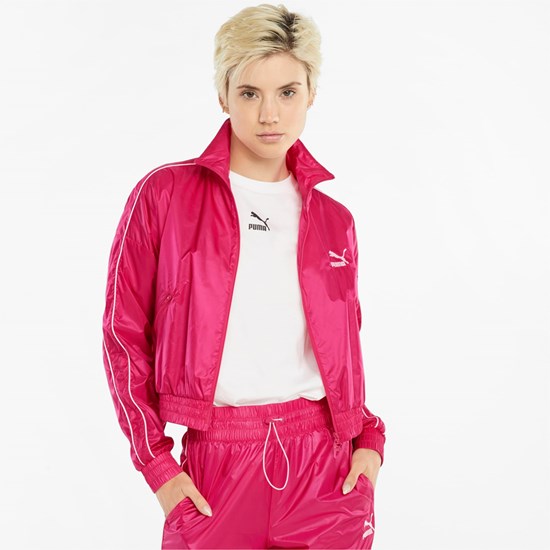 Beetroot Purple / CLights Puma Iconic T7 Woven Track Women's Jacket | 5274VJQHE