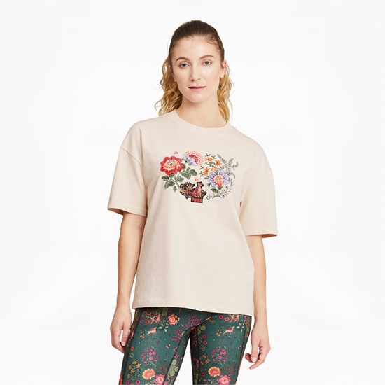 Birch Puma PUMA x LIBERTY Graphic Women's Tee | 3956VEARB