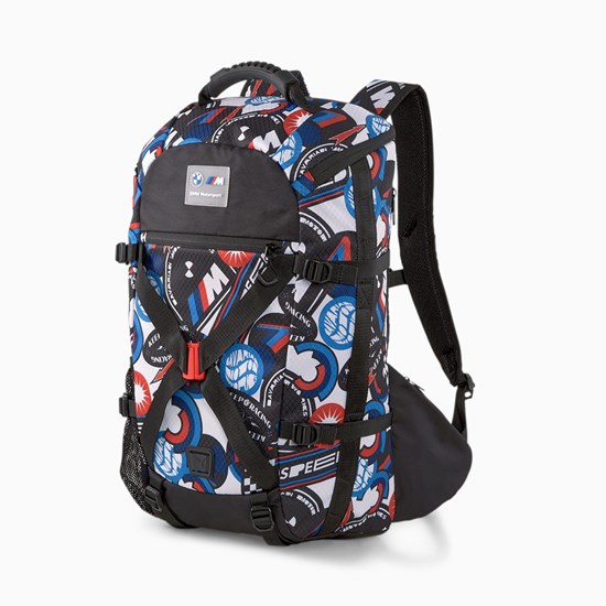 Black / AOP Puma BMW M Motorsport Statement Women's Backpack | 4623RMJVC