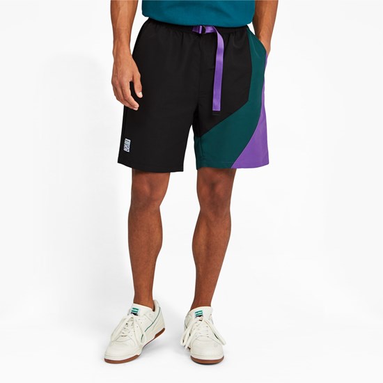 Black / .AOP Puma PUMA x BUTTER GOODS Men's Shorts | 4750DXSYH