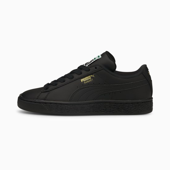 Black / Black Puma Basket Classic XXI JR Girls' Sneakers | 2378FHUGA