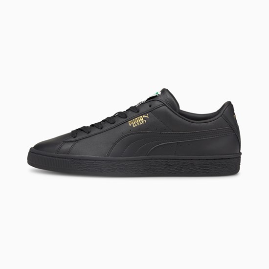 Black / Black Puma Basket Classic XXI Men's Sneakers | 8023QVLRI