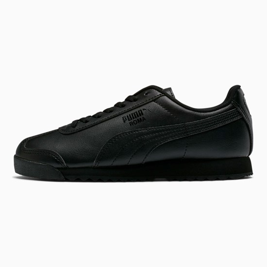 Black / Black Puma Roma Basic JR Boys' Sneakers | 6597WFQLA