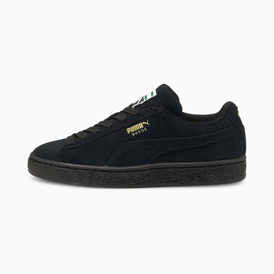 Black / Black Puma Suede Classic XXI JR Boys' Sneakers | 4310LWVIZ