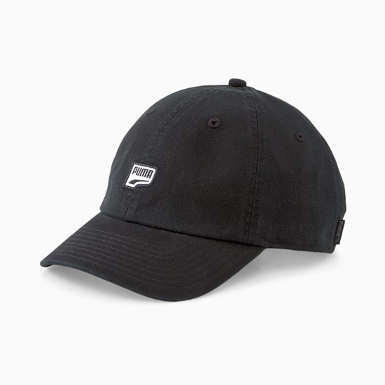 Black / Dt Logo Puma Dad Men's Cap | 7836RNWIE