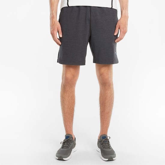 Black Heather Puma CLOUDSPUN 8" Training Men's Shorts | 3980EWKGI