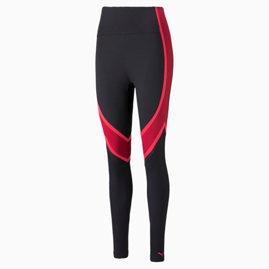 Black / Persian Red Puma EVERSCULPT Full-Length Training Women's Leggings | 3194QUYVC