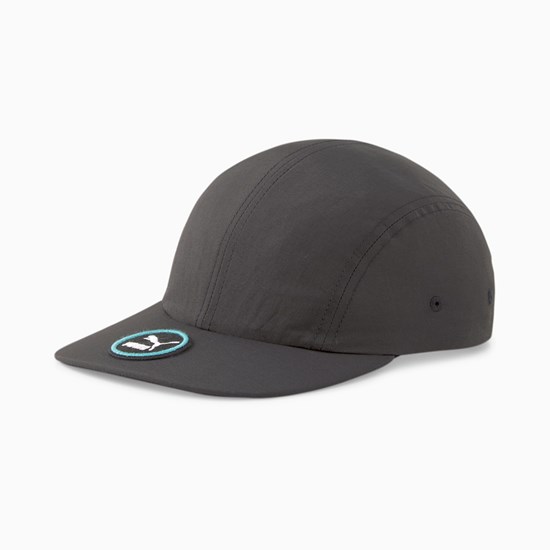 Black Puma 4-Panel Men's Cap | 3187YFIMX