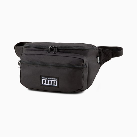 Black Puma Academy Waist Men's Bag | 9257ELQAO