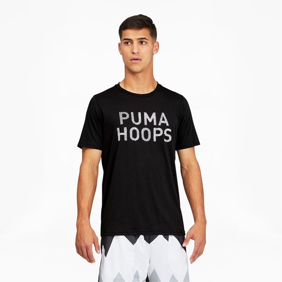 Black Puma All Tournament Basketball Men's Tee | 3870WOZBH