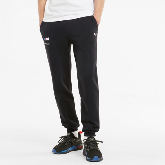 Black Puma BMW M Motorsport Essentials Men's Sweatpants | 1569NLCOS