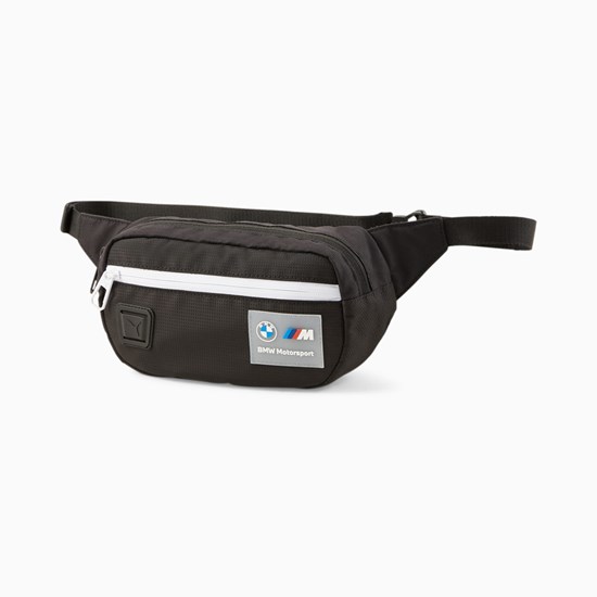 Black Puma BMW M Motorsport Waist Men's Bag | 8235KDTJB