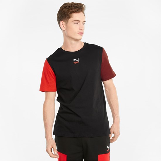 Black Puma CLSX Men's Tee | 9260AVOUE