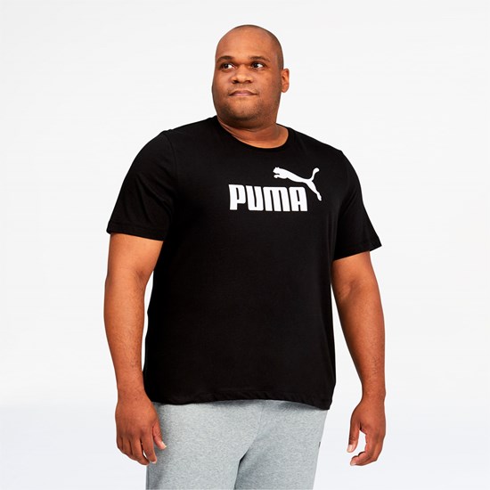 Black Puma Essentials Logo BT Men's Tee | 5932JRWQD