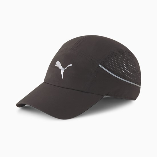 Black Puma Lightweight Running Men's Cap | 7231HXIFD