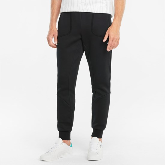 Black Puma Mercedes F1 Men's Sweatpants | 3697SXLQI