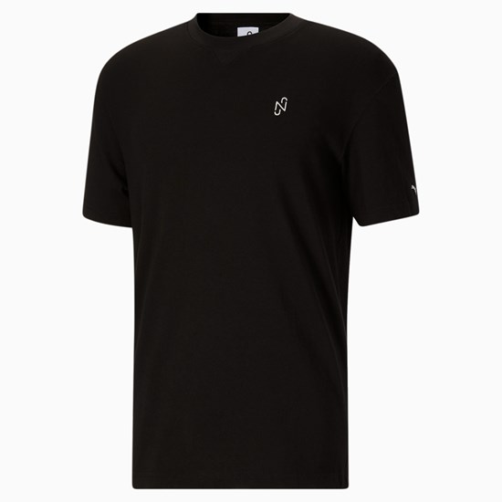 Black Puma Neymar Jr Men's Tee | 9364TFUDI