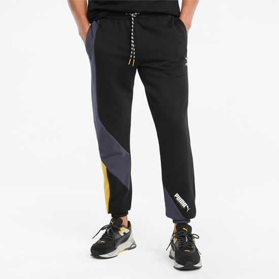 Black Puma PUMA International Men's Pants | 4623NYWPK