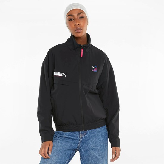 Black Puma PUMA International Track Women's Jacket | 4692UTWLF