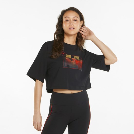 Black Puma PUMA x BATMAN Graphic Women's Tee | 7615CFBOA