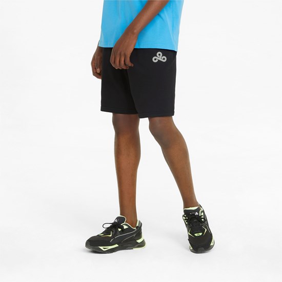 Black Puma PUMA x CLOUD9 Essentials Esports Sweat Men's Shorts | 0859EFXGB