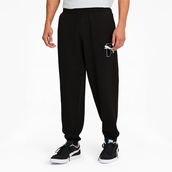 Black Puma PUMA x PUMA Men's Sweatpants | 6192VWRCX