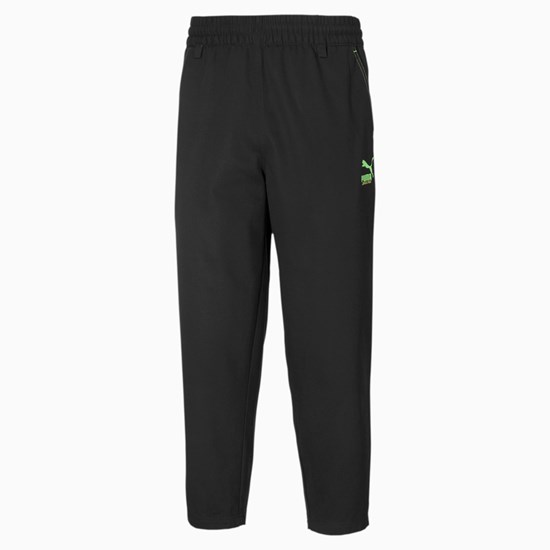 Black Puma PUMA x SANTA CRUZ Twill Pants Men's Pants | 0719TUIKY