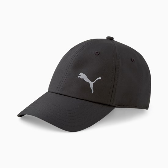 Black Puma Poly Cotton Running Men's Cap | 1673CSNUT