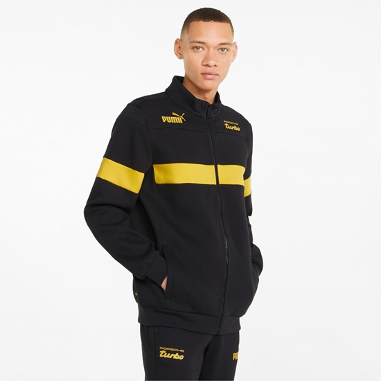 Black Puma Porsche Legacy SDS Sweat Men's Jacket | 2890LAMUV