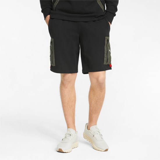 Black Puma Porsche Legacy Statement Men's Shorts | 1827BLMSV