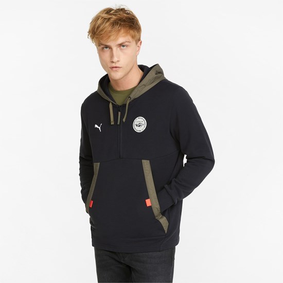 Black Puma Porsche Legacy Statement Men's Hoodie | 6317IFQYG