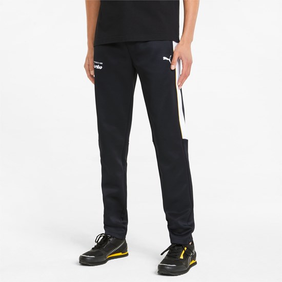 Black Puma Porsche Legacy T7 Track Men's Pants | 7096ULZWX